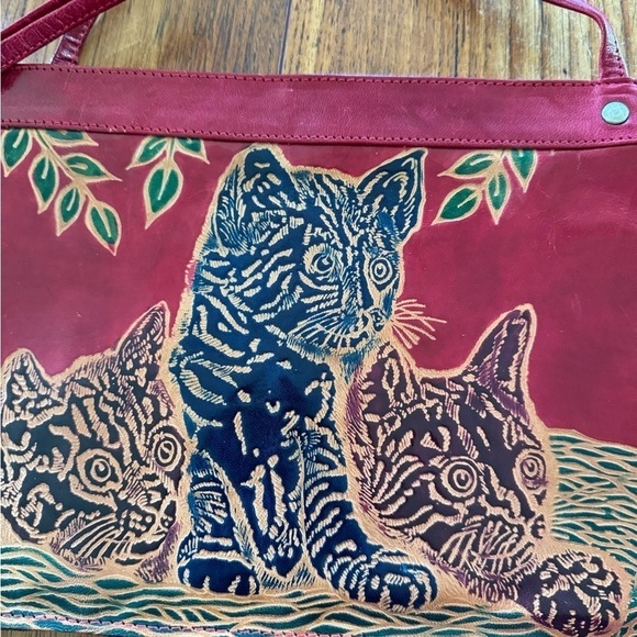 Vintage Genuine Leather Animal Long Strap Made in India Purse - Picture 13 of 13